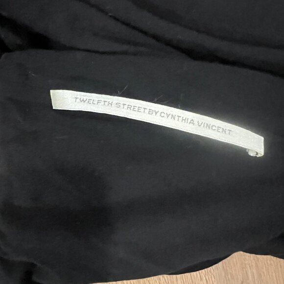 Twelfth Street by Cynthia Vincent Black Halter Dress Size Medium - Picture 4 of 6